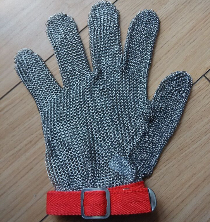 Guantes de alambre de acero inoxidable de malla de seguridad